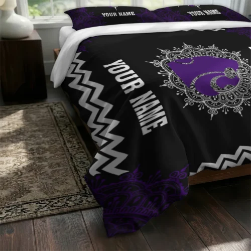 Custom Kansas State Wildcats Mandala Lacework Bedding Set Fashion Forward