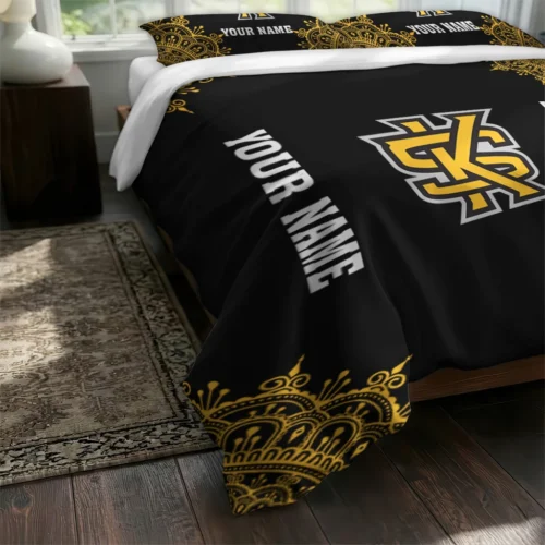 Custom Kennesaw State Owls Mandala Lacework Bedding Set Fashion Forward