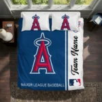 Custom Los Angeles Angels Mlb Logo Bedding Set Best Selling