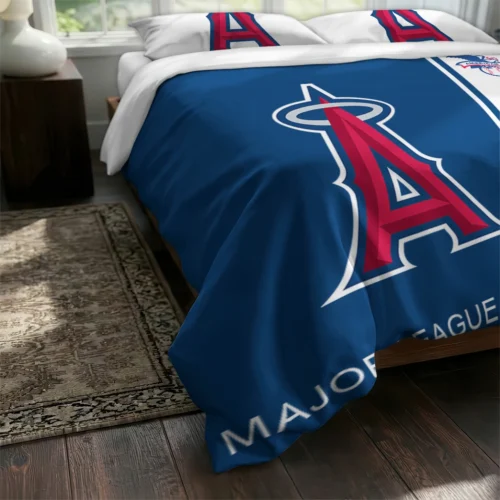 Custom Los Angeles Angels Mlb Logo Bedding Set Fashion Forward
