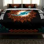 Custom Miami Dolphins Mandala Lacework Bedding Set Best Selling