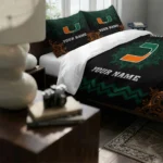 Custom Miami Hurricanes Mandala Lacework Bedding Set Best Selling