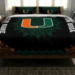 Custom Miami Hurricanes Mandala Lacework Bedding Set Best Selling