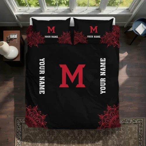 Custom Miami Redhawks Mandala Lacework Bedding Set Best Selling