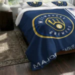 Custom Milwaukee Brewers Mlb Logo Bedding Set Best Selling