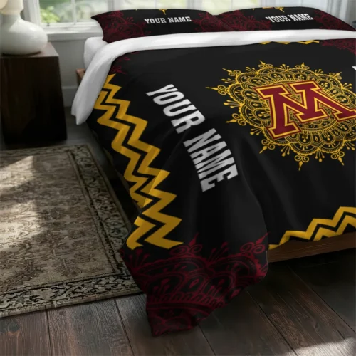 Custom Minnesota Golden Gophers Mandala Lacework Bedding Set Fashion Forward
