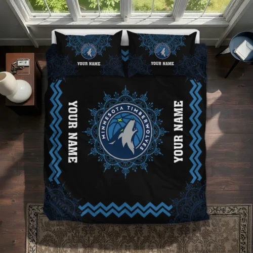 Custom Minnesota Timberwolves Mandala Lacework Bedding Set Best Selling