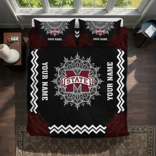 Custom Mississippi State Bulldogs Mandala Lacework Bedding Set Best Selling
