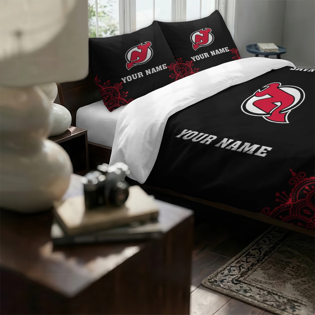 Custom New Jersey Devils Mandala Lacework Bedding Set High Quality Custom New Jersey Devils Mandala Lacework Bedding Set High Quality
