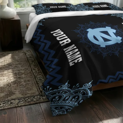 Custom North Carolina Tar Heels Mandala Lacework Bedding Set Fashion Forward
