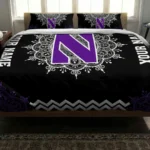 Custom Northwestern Wildcats Mandala Lacework Bedding Set Best Selling