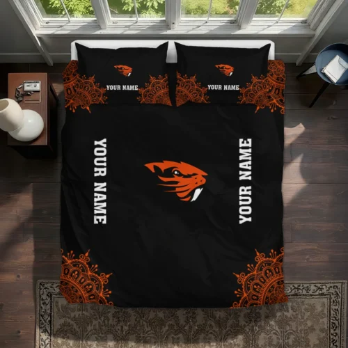 Custom Oregon State Beavers Mandala Lacework Bedding Set Best Selling