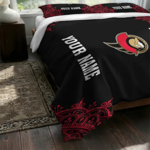 Custom Ottawa Senators Mandala Lacework Bedding Set Fashion Forward