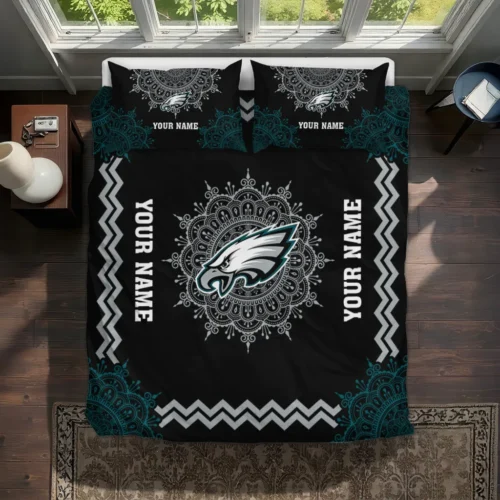 Custom Philadelphia Eagles Mandala Lacework Bedding Set Best Selling