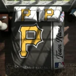 Custom Pittsburgh Pirates Mlb Logo Bedding Set Best Selling