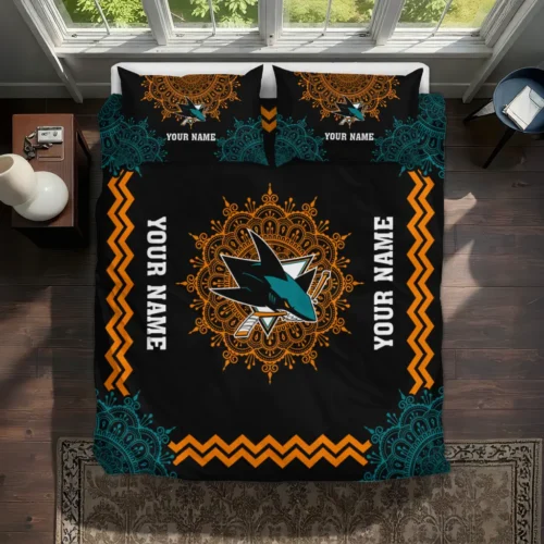 Custom San Jose Sharks Mandala Lacework Bedding Set Best Selling