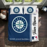 Custom Seattle Mariners Mlb Logo Bedding Set Best Selling