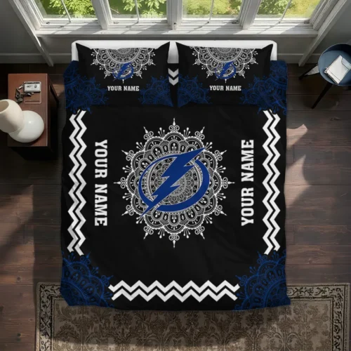 Custom Tampa Bay Lightning Mandala Lacework Bedding Set Best Selling