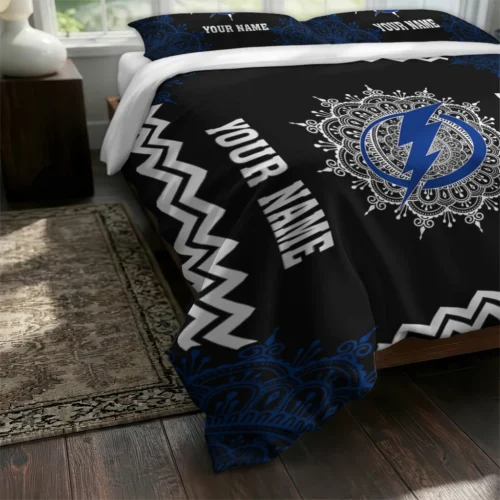 Custom Tampa Bay Lightning Mandala Lacework Bedding Set Fashion Forward