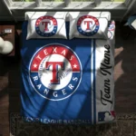 Custom Texas Rangers Mlb Logo Bedding Set Best Selling