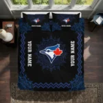 Toronto Blue Jays Bedding Set - Custom Mandala Lacework Black Blue 1 Custom Toronto Blue Jays Mandala Lacework Bedding Set Best Selling