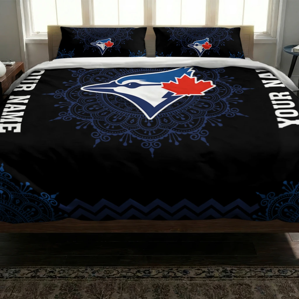 Custom Toronto Blue Jays Mandala Lacework Bedding Set Latest Model Custom Toronto Blue Jays Mandala Lacework Bedding Set Latest Model