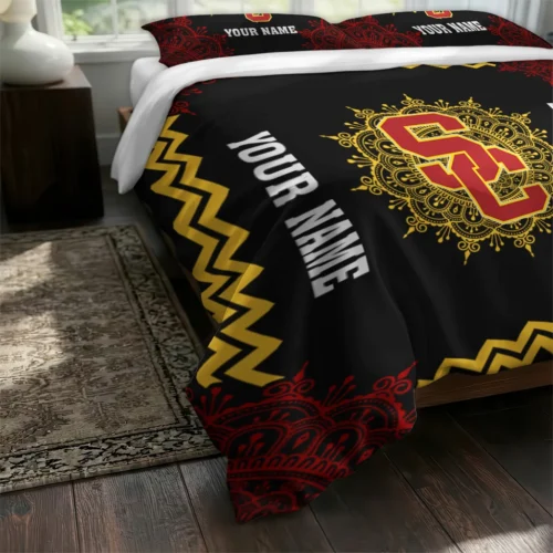 Custom Usc Trojans Mandala Lacework Bedding Set Fashion Forward