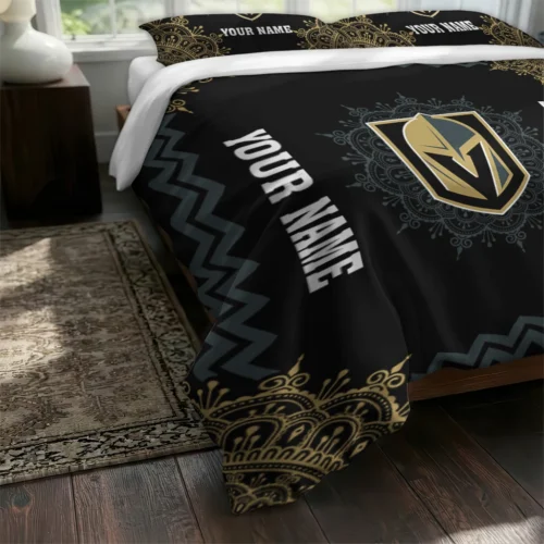 Custom Vegas Golden Knights Mandala Lacework Bedding Set Fashion Forward
