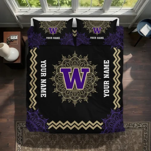 Custom Washington Huskies Mandala Lacework Bedding Set Best Selling