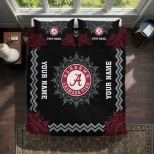 Customized Alabama Crimson Tide Mandala Lacework Bedding Set Best Selling