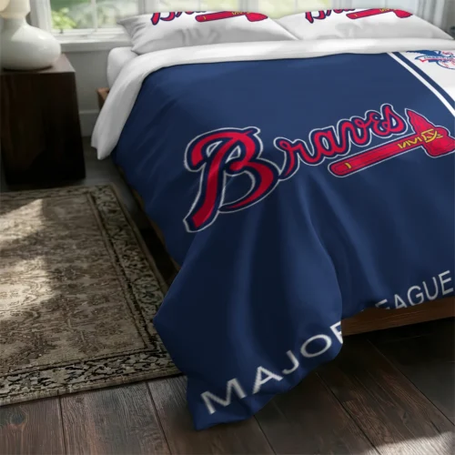 Customized Atlanta Braves Mlb Logo Bedding Set Fashion Forward