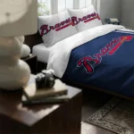 Customized Atlanta Braves Mlb Logo Bedding Set Best Selling
