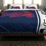 Customized Atlanta Braves Mlb Logo Bedding Set Best Selling