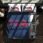 Customized Atlanta Braves Mlb Logo Bedding Set Best Selling