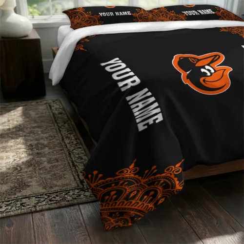 Customized Baltimore Orioles Mandala Lacework Bedding Set Fashion Forward