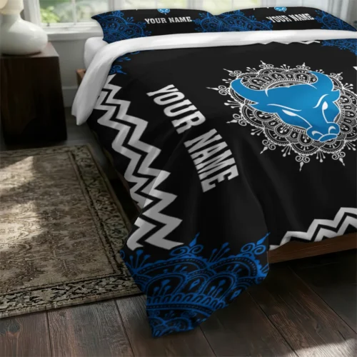 Customized Buffalo Bulls Mandala Lacework Bedding Set Fashion Forward