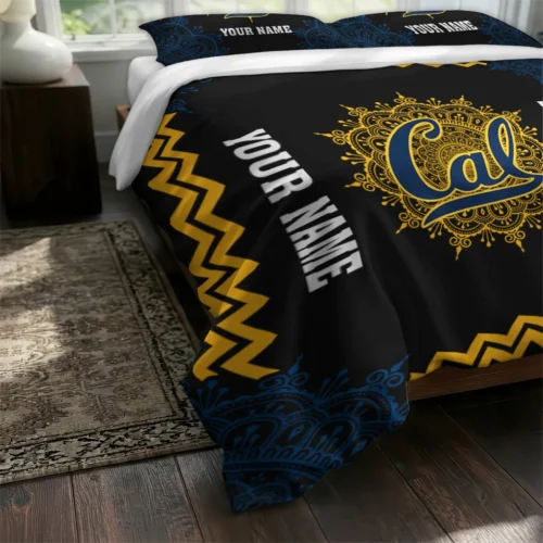 Customized California Golden Bears Mandala Lacework Bedding Set Fashion Forward