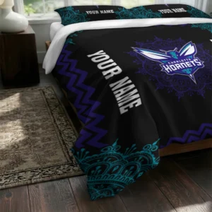 Customized Charlotte Hornets Mandala Lacework Bedding Set Fashion Forward