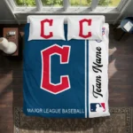 Customized Cleveland Guardians Mlb Logo Bedding Set Best Selling