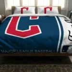 Customized Cleveland Guardians Mlb Logo Bedding Set Best Selling