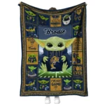 customized fiu panthers yody baby pattern blue quilt blanket best selling.webp