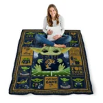 customized fiu panthers yody baby pattern blue quilt blanket best selling.webp