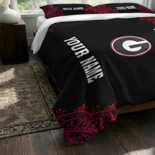 Customized Georgia Bulldogs Mandala Lacework Bedding Set Fashion Forward
