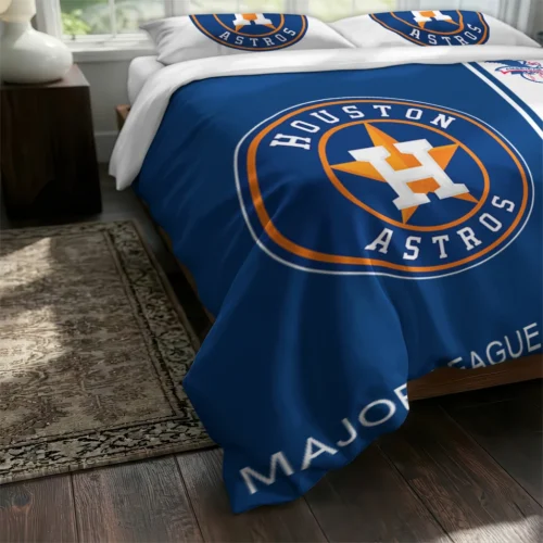Customized Houston Astros Mlb Logo Bedding Set Fashion Forward