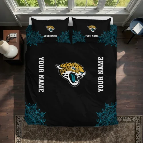Customized Jacksonville Jaguars Mandala Lacework Bedding Set Best Selling