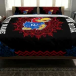 Customized Kansas Jayhawks Mandala Lacework Bedding Set Best Selling