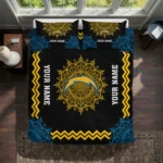 Customized Los Angeles Chargers Mandala Lacework Bedding Set Best Selling