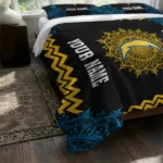 Customized Los Angeles Chargers Mandala Lacework Bedding Set Best Selling