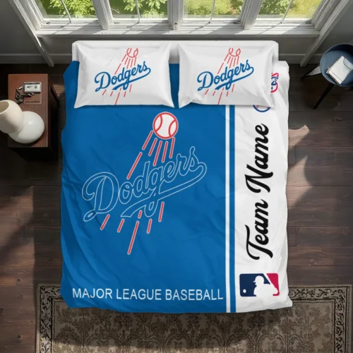 Customized Los Angeles Dodgers Mlb Logo Bedding Set Best Selling