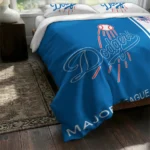 Customized Los Angeles Dodgers Mlb Logo Bedding Set Best Selling